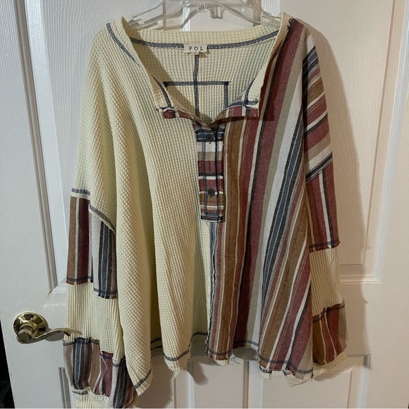 POL Patchwork Blouse - Picture 1 of 3